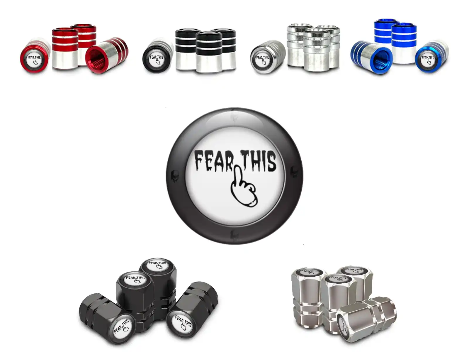 Tyres Valve Caps for Motorcycles Modern Style